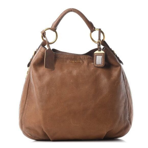 PRADA Cervo Antik Hobo Cammello Sfumato Large - Picture 1 of 12